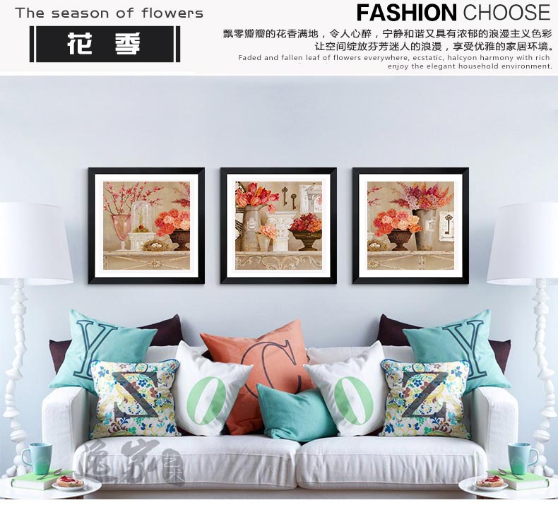 
                                        北欧风格客厅装饰画现代简约沙发背景墙画餐厅壁画创意挂钟组合画卧室挂画 香槟玫瑰三件套 小号（黑色画框+黑色挂钟+黑色置物架）                