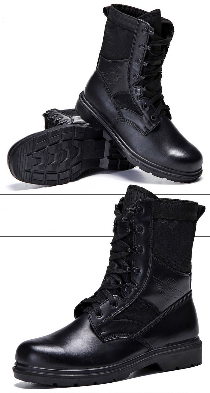 策马cema 06跳伞靴 3514伞兵靴作训靴 战术靴 防穿刺作战靴 黑色 39