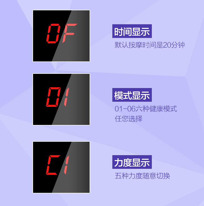 朗欣特（Lancent）RL-955C脚底足底按摩器 多功能按摩足疗机 紫 浅紫色