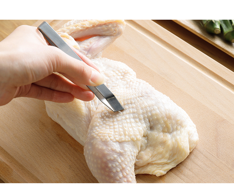 日本拔毛镊子料理用骨拔不锈铁镊子工具拔毛钳夹子