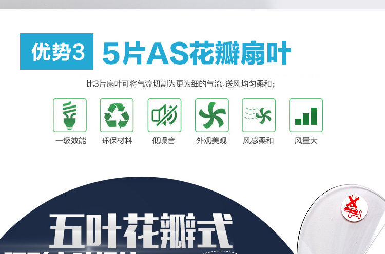 艾美特(Airmate) 电风扇 FW4027-5 机械版 壁扇 16吋 双拉绳 5片叶 FW4027-5