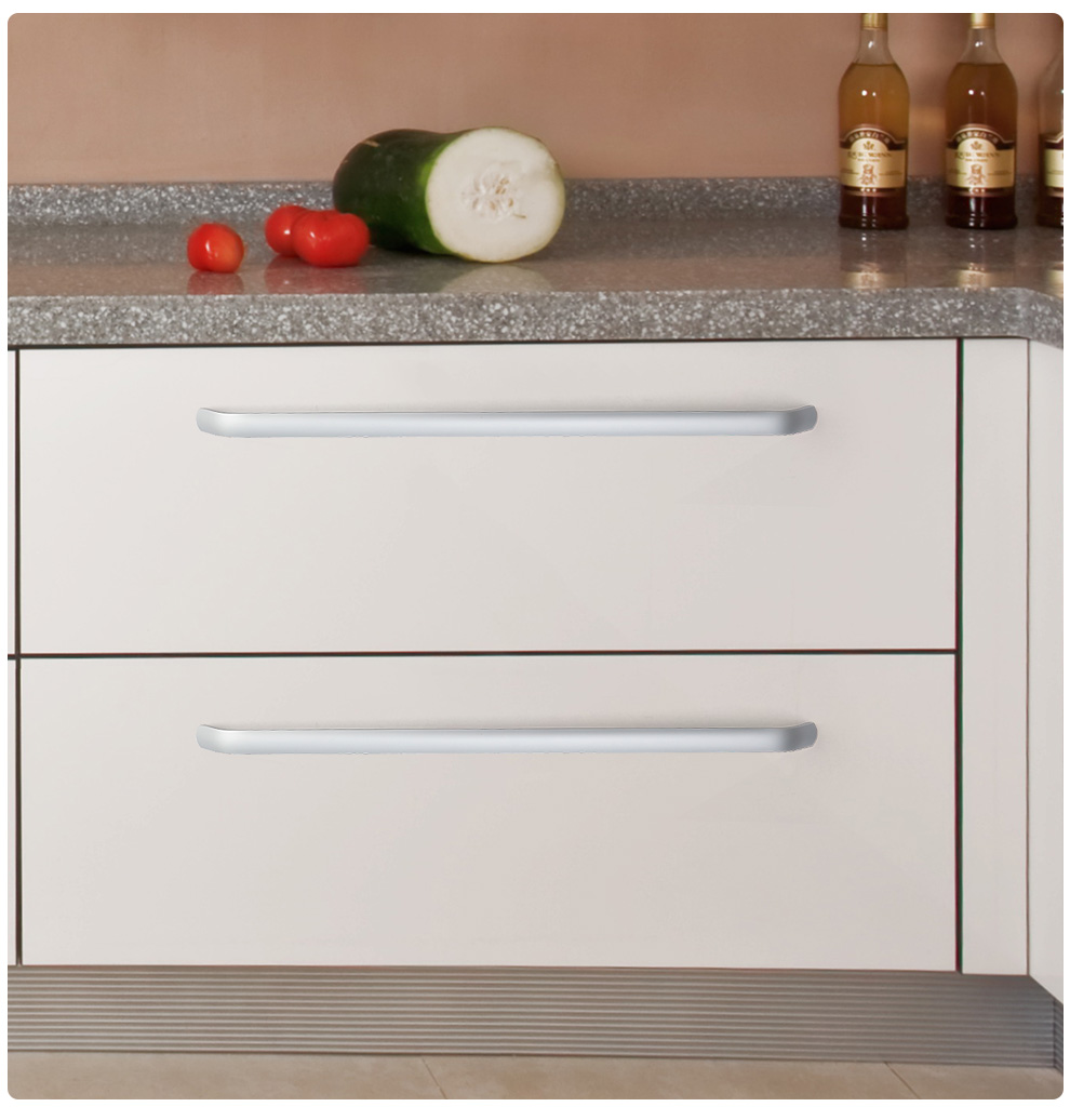 拉手柜门现代简约五金拉手橱柜欧式柜子拉手铝合金抽屉拉手黑色铝本色