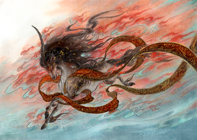 观山海杉泽画册集洛煌笈山海经系列绘本中国古风典藏版手绘图鉴百鬼