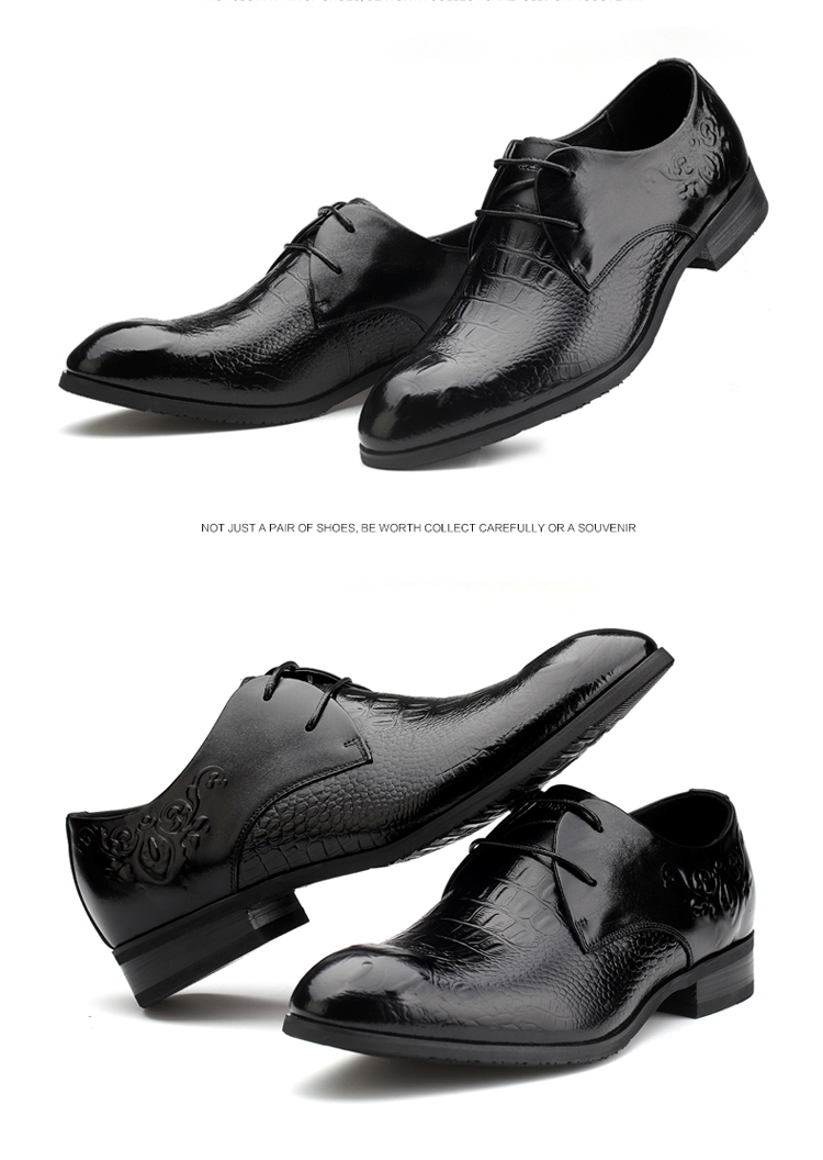 蜘蛛王男鞋2016新款春季男单鞋子亮皮真皮商务正装男士