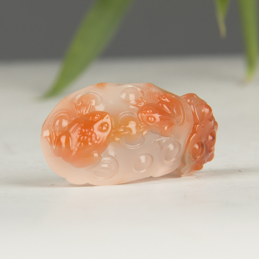 高大伟南红玛瑙《顶呱呱》13.4g【苏州玉石文化行业协会】