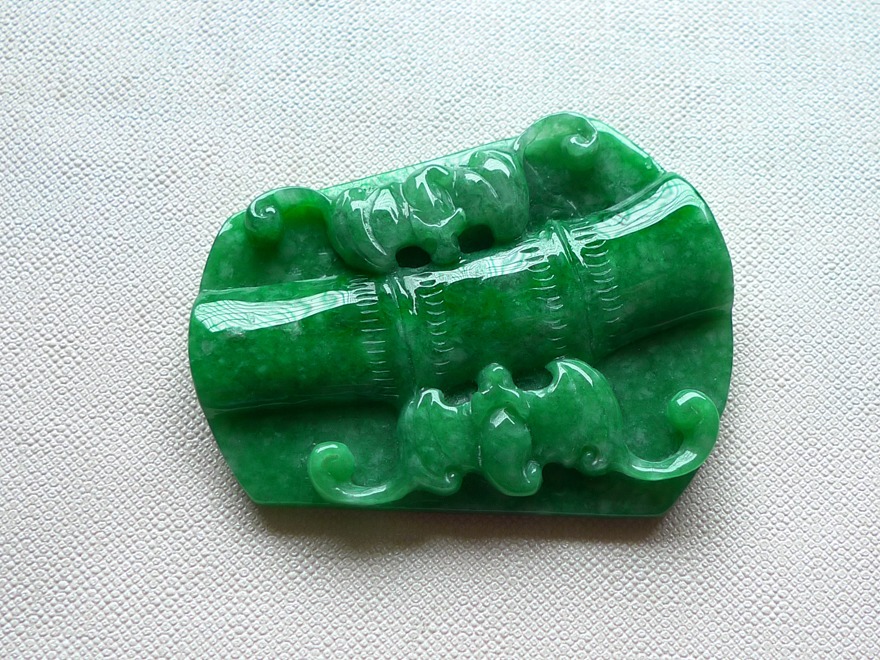 翡翠a货冰糯种节节高 37.36克 尚雅翡翠