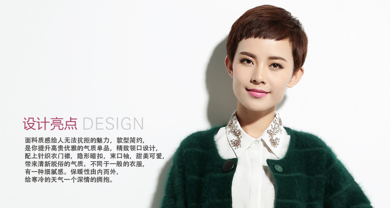 
                                        绒歆坊 秋冬款兔毛衫女中长款兔毛绒大衣开衫女兔毛外套 紫罗兰 XL                