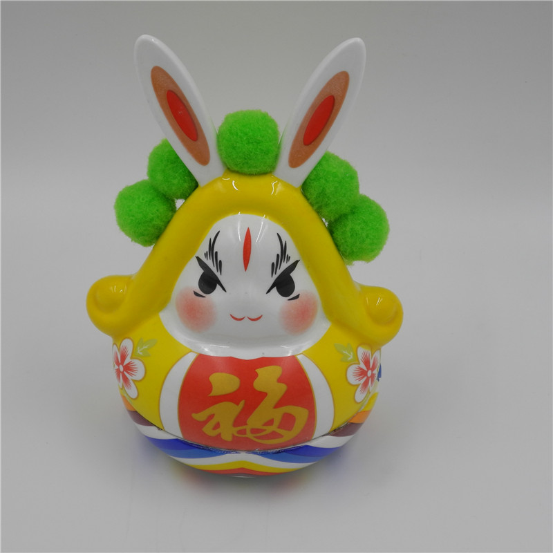 中国传统工艺品摆件兔爷不倒翁出国留学送老外礼品北京特色纪念品礼物