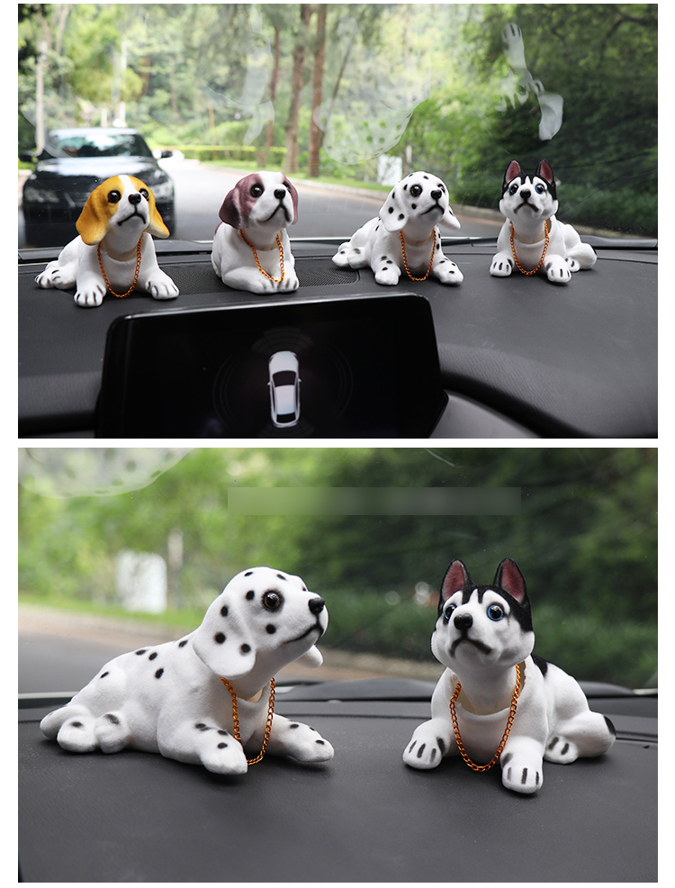 汽车车载摇头狗狗娃娃摆件车内装饰品摆件公仔内饰精品柴犬