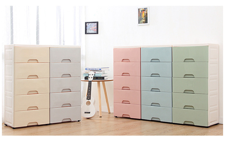 大号宝宝衣柜四层收纳柜儿童整理箱塑料多层收纳柜衣柜抽屉 qm 【36面