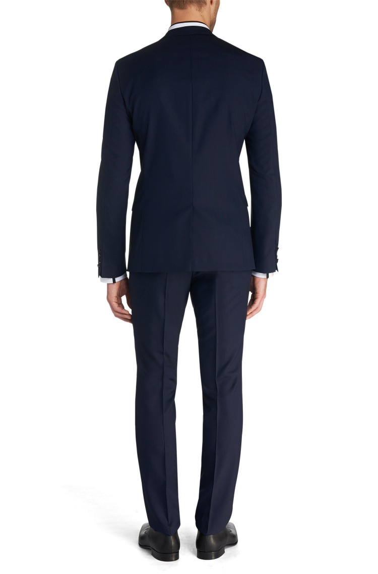 雨果博斯/hugoboss 男士商务西服 蓝色 羊毛 后开叉50286933