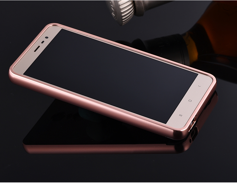 钻盾 镜面手机壳金属边框电镀背板保护套 适用于 红米note3 黑色