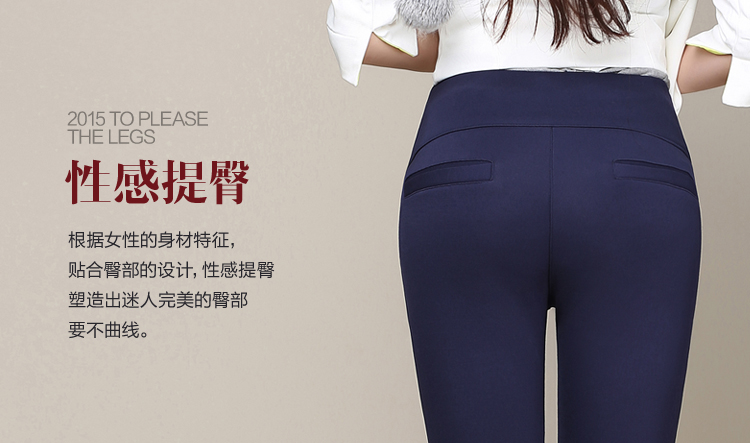 苏嫚儿 2016 秋冬季女装新款 韩版大码修身pu加绒显瘦弹力打底裤  G3362 图片色 L