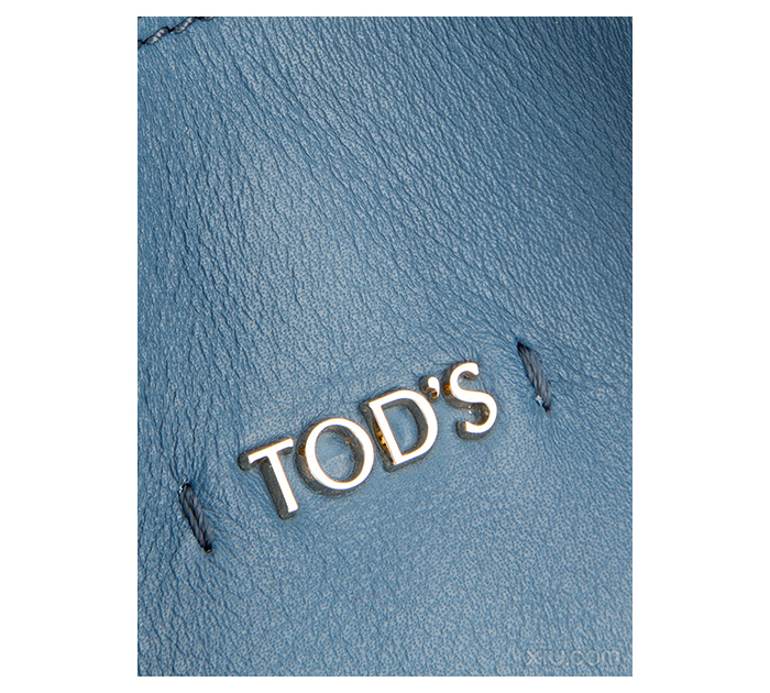 tods 托德斯 女士蓝色flower系列 logo真皮小号提挎两用包 蓝色 f