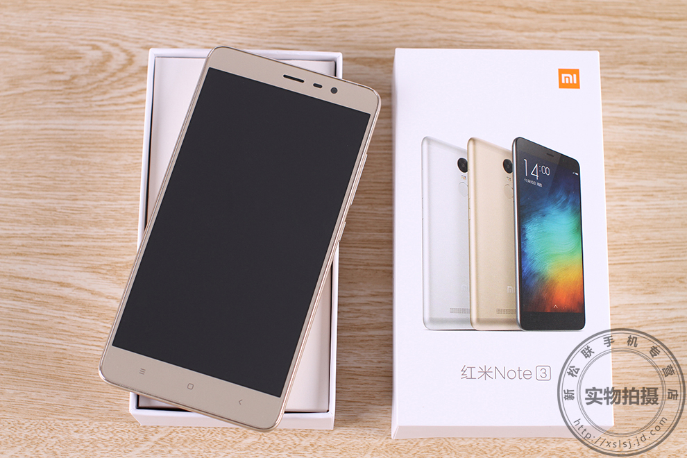 小米 红米note3 双卡双待手机 金色 全网通标准版(2gram 16grom)标配