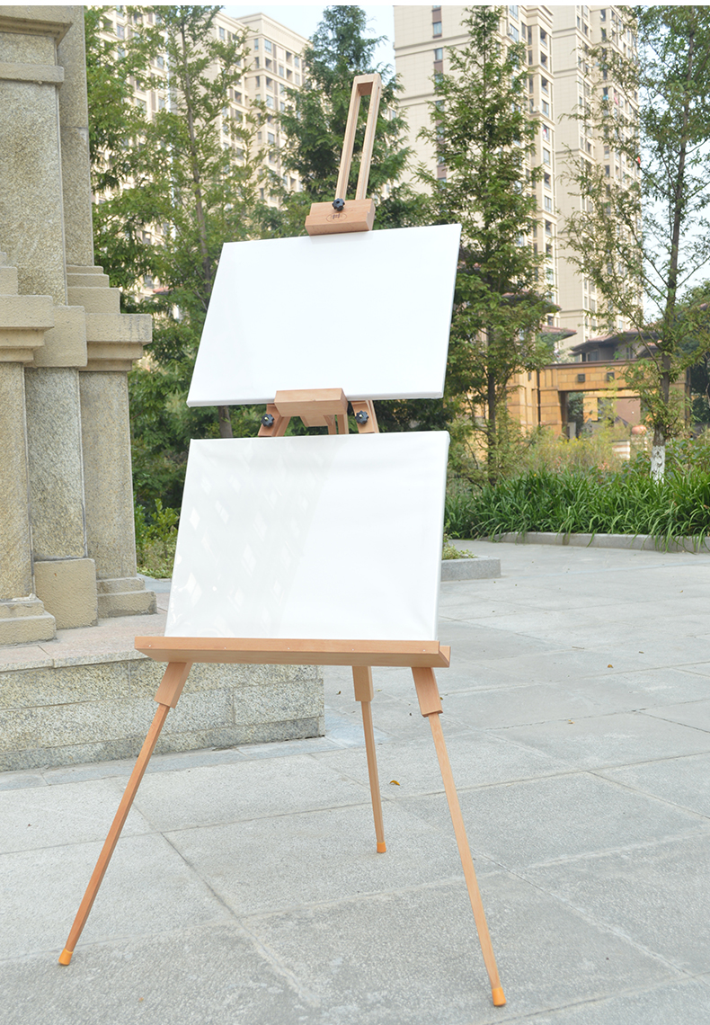 18米进口山毛榉制折叠画架木质素描画写生画架带提手画架手提