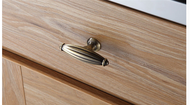 高档美式书柜橱柜门拉手仿古铜黑色五金柜子欧式家具抽屉橱门把手