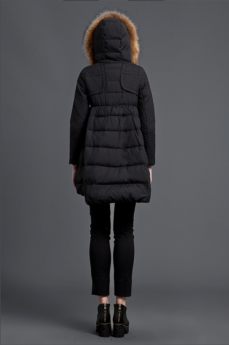 南极人(nanjiren)女士a字型中长款羽绒服nad5f50622 红色m(160/84a)