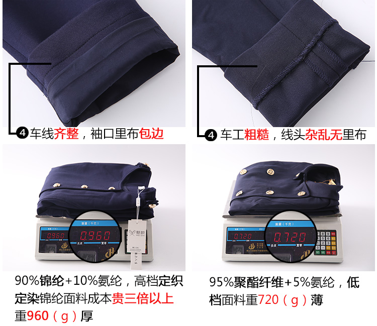 
                                        魅职2016夏季新款OL气质修身显瘦包臀女装短袖职业连衣裙 宝蓝色 M                