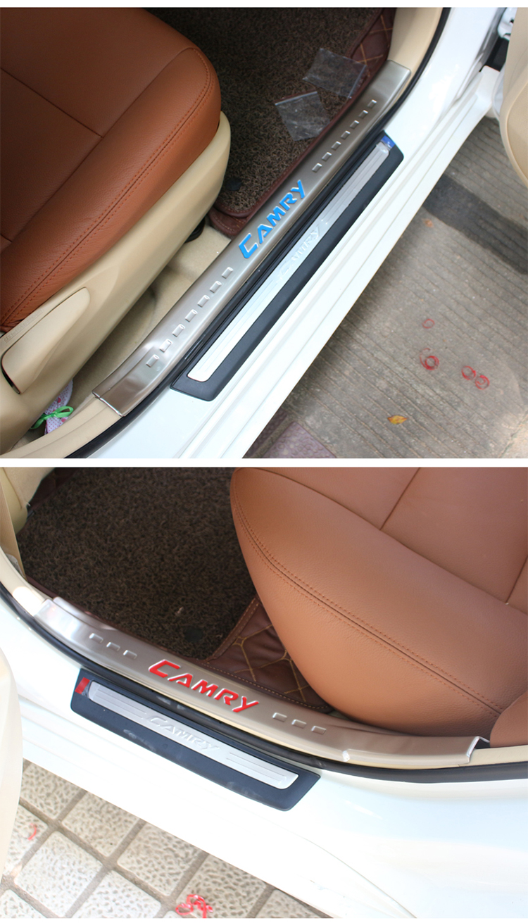 金利美 凯美瑞门槛条改装专用12-15款丰田新凯美瑞迎宾踏板 汽车门槛