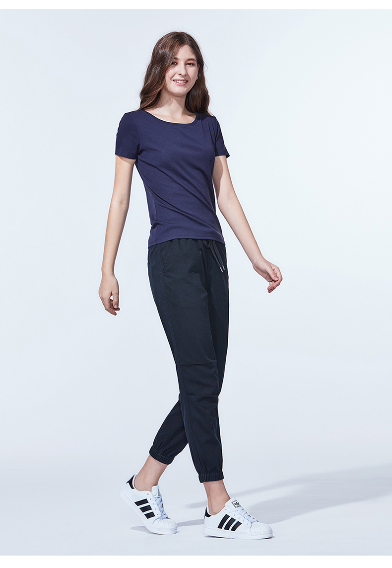 【无库存】baleno/班尼路 女装夏季t恤 休闲百搭圆领上衣女 纯色短袖