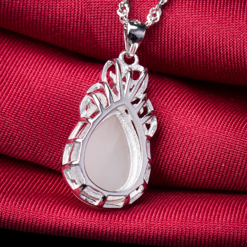 鑫隆盛 韩版925银玉吊坠