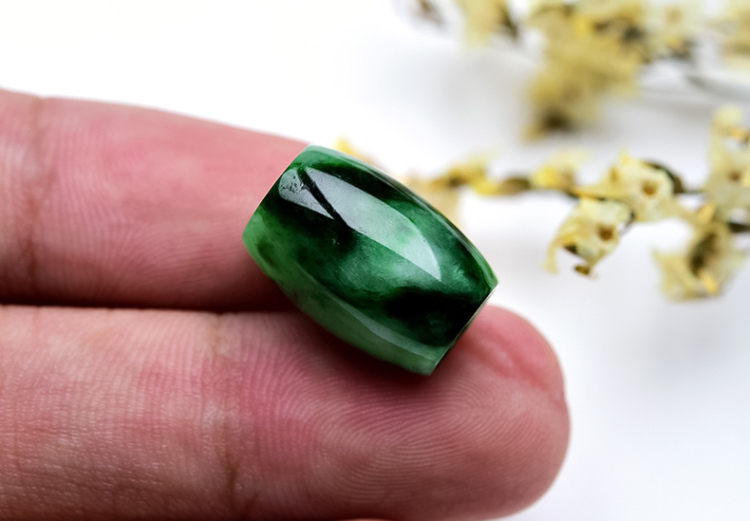 xz3898果敢翡翠 花青翡翠路路通玉石路路通吊坠玉坠挂件