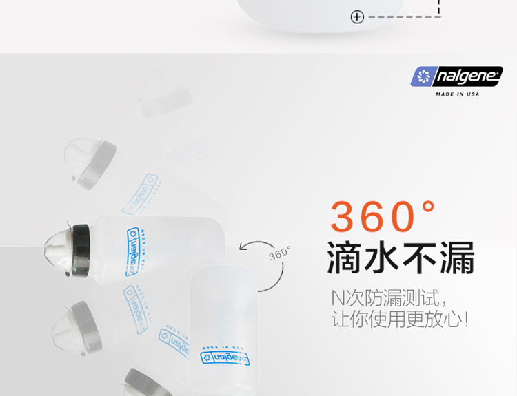 
                                                                                乐基因（nalgene） 美国原装进口运动员挤压软水杯 轻便携吸嘴水壶 大容量凉水瓶子1000ml                