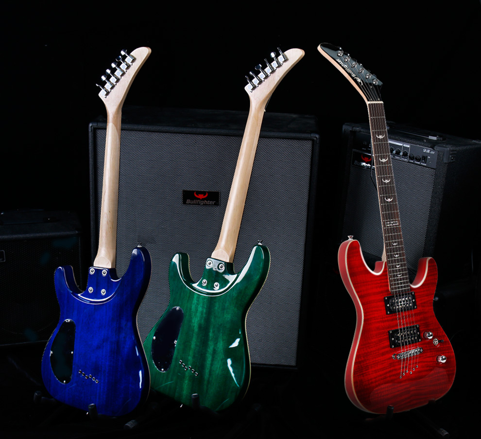 斗牛士(bullfighter) 电吉他初学入门d170电吉他套装摇滚电吉他 升级