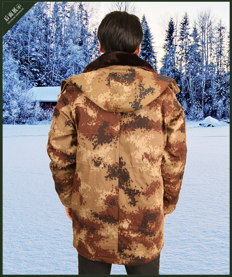户外鞋服 军迷服饰 梵牧羽 07式冬季保暖荒漠迷彩大衣军大衣 荒漠迷彩