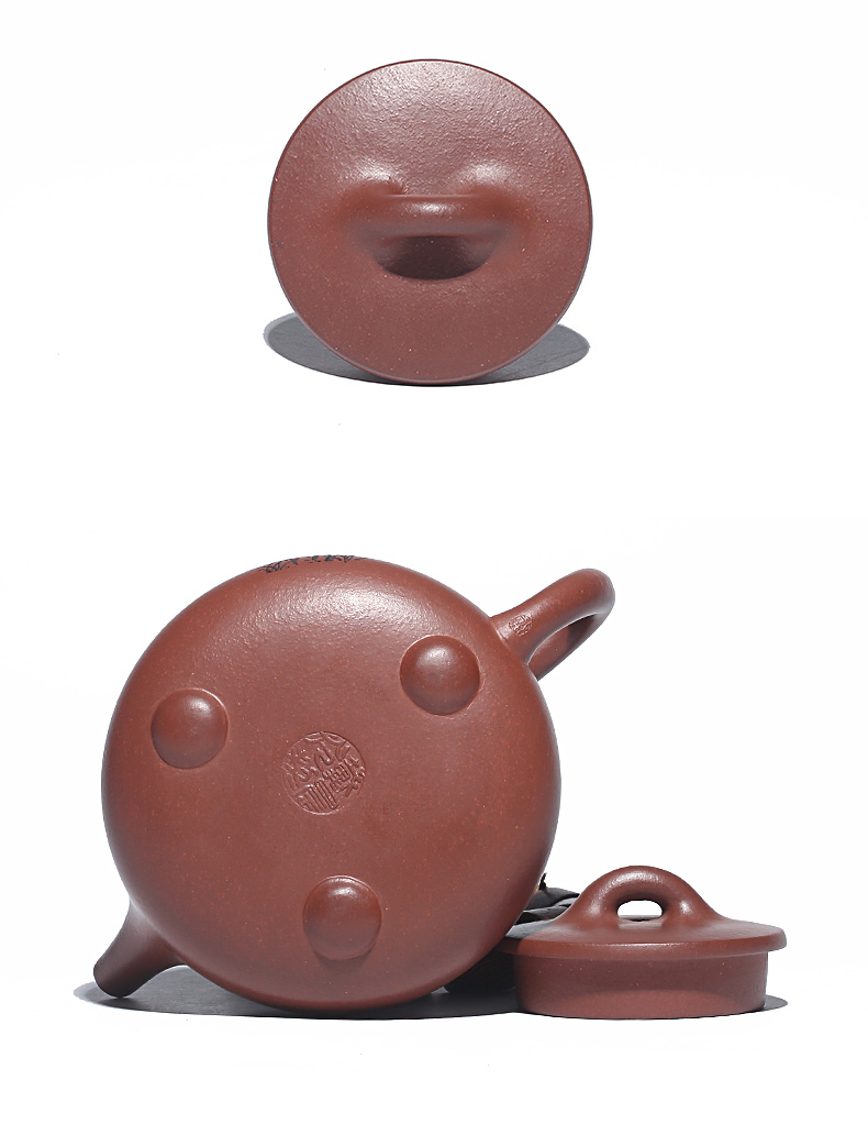 藏壶天下宜兴紫砂壶戴晨光9孔全手工茶壶家藏老底槽青石瓢金莲生香