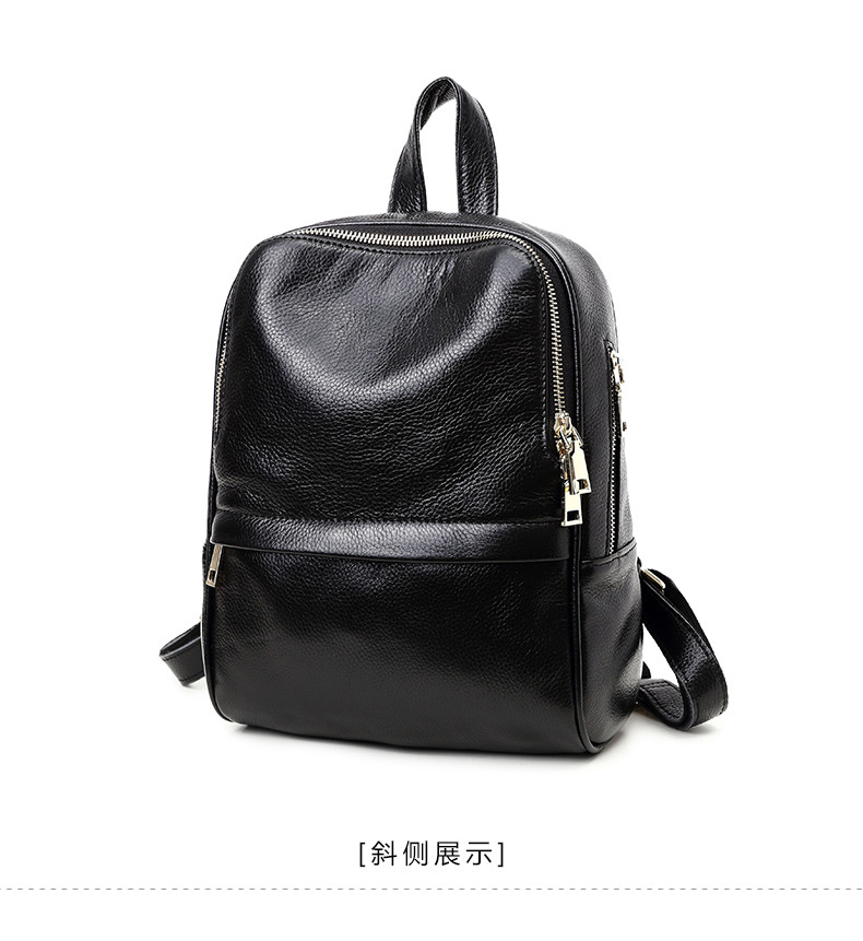 cefiro/塞飞洛包包女士2019新款头层牛皮双肩包简约真皮学院风背包