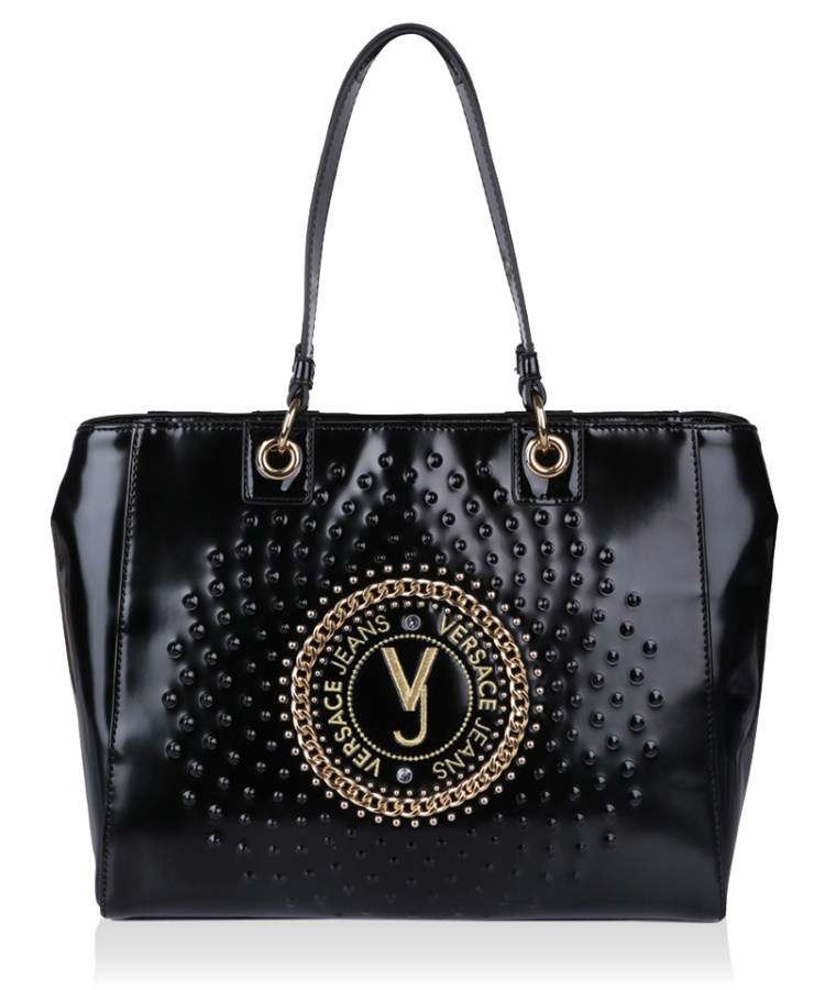 范思哲versace女包手提包黑色pvcvmbbs5