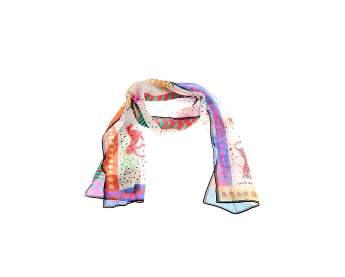 armani jeans 阿玛尼牛仔 女士多彩动物印花丝巾 t5421n2 拼色 f