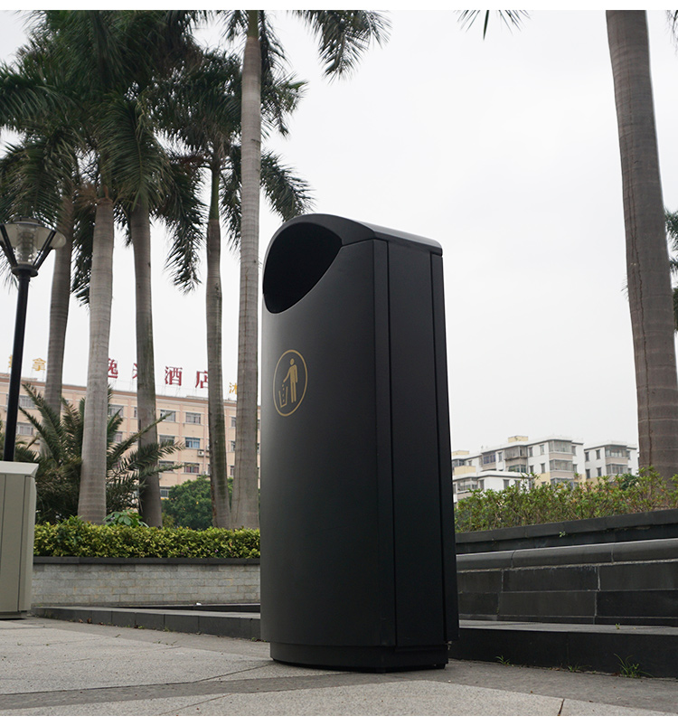 室外简约垃圾桶 售楼部户外垃圾桶 地产高档分类垃圾桶 黑色 白色优质