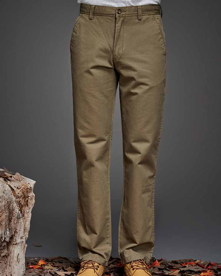 卡帝乐鳄鱼(cartelo)男士简约休闲长裤 户外休闲修身裤 3309 卡其色