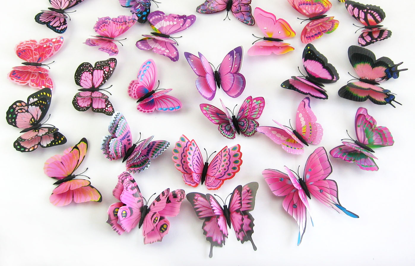 柯凡印象3d仿真蝴蝶立体墙贴创意卧室天花板玄关客厅墙壁贴纸彩色贴画