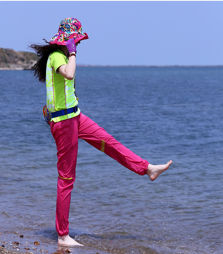 paul 户外新款女式防嗮皮肤裤 夏季透气快干长裤女轻薄徒步旅行运动