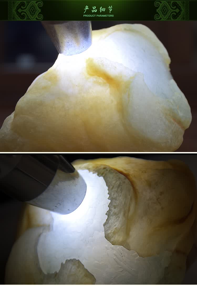 御见珠宝 赌石 翡翠原石 缅甸老坑大马砍 高冰半赌开窗料 高冰种