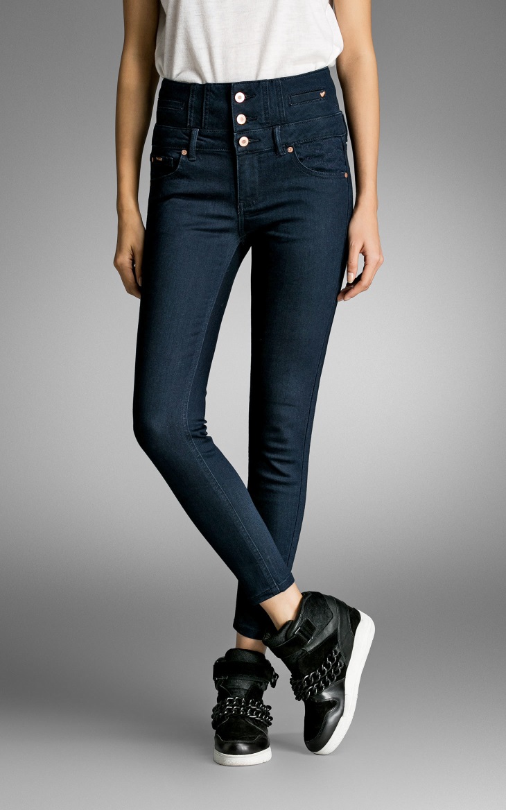 only2016春装新品含天丝代尔紧身ss九分高腰牛仔裤女l|115132007 1000