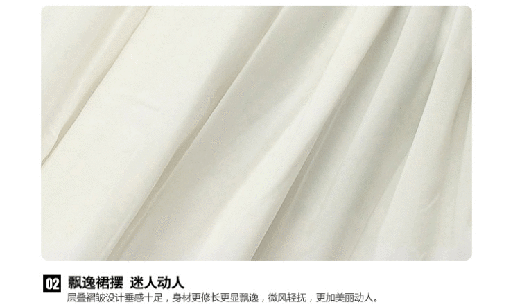 
                                        露西迪奥雪纺连衣裙2017夏季新款韩版无袖V领修身显瘦大码中长款性感公主裙LY1511 白色 M                