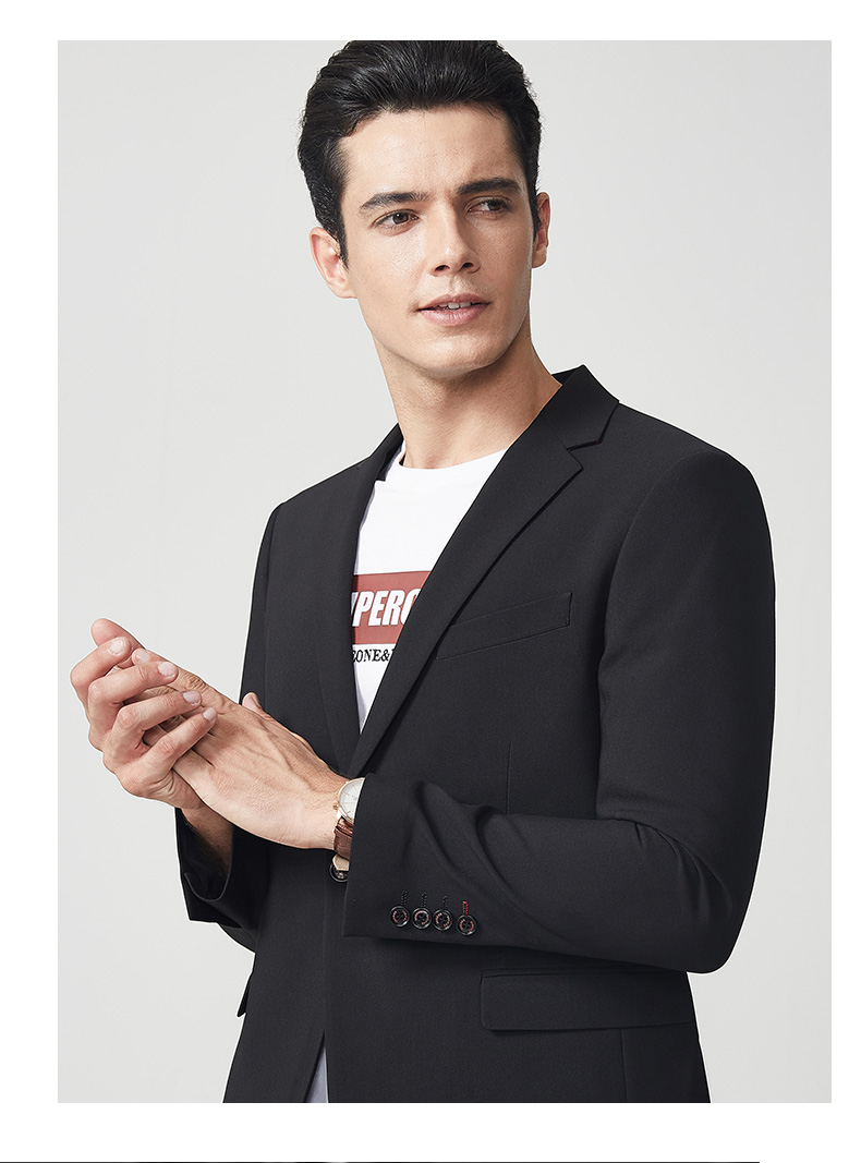 九牧王男装2019秋冬季新款西服单排一扣时尚休闲商务简约西服男休闲