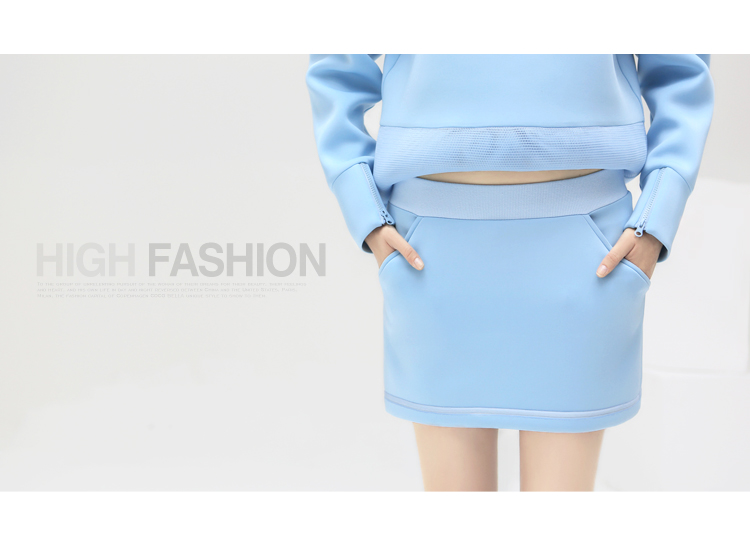 COCOBELLA 2016秋装新品欧美运动防走光太空棉显瘦半身裙DS184 黑色 M