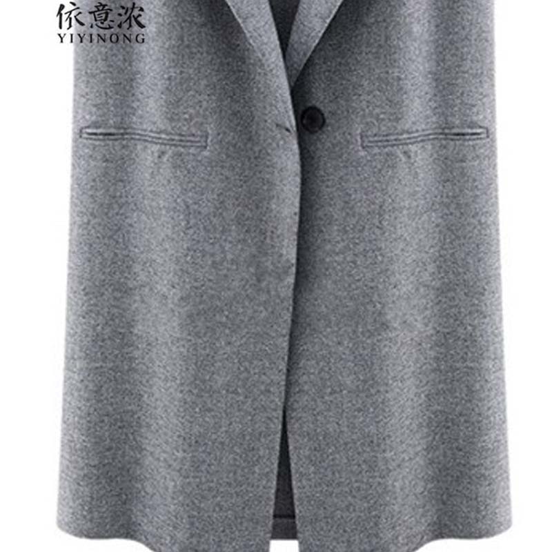 依意浓 8691#秋装新品街头时尚一粒扣女款马甲/马夹 黑 均
