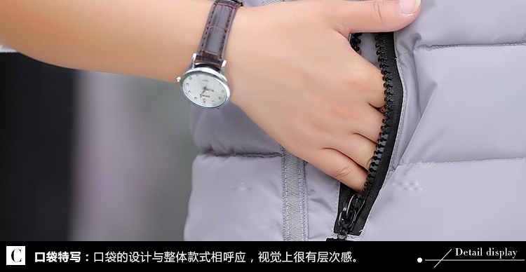 福寿瓜 女士修身显瘦短款马甲外套女春秋冬无袖连帽休闲棉马夹背心中长款潮 黑色 M.