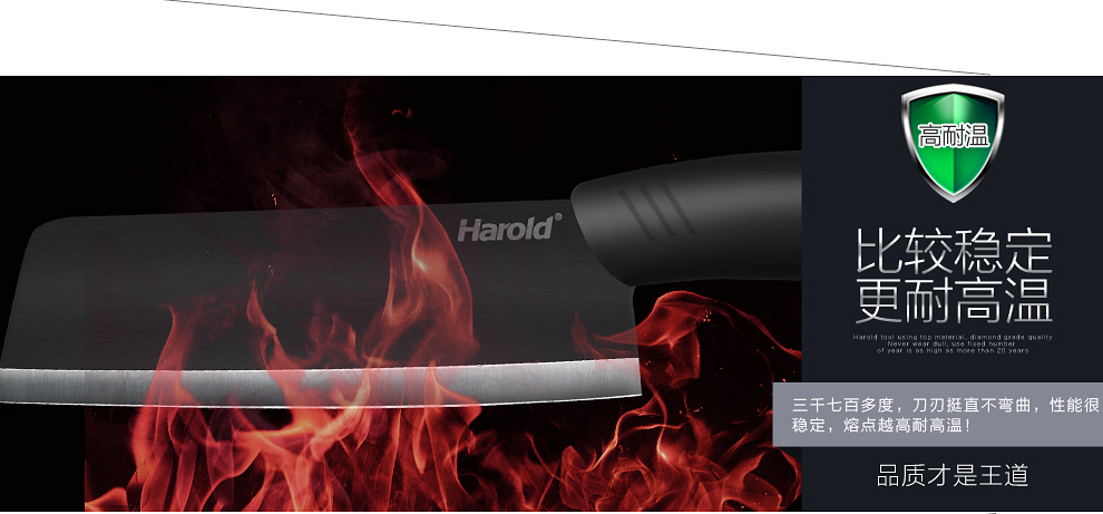 
                                        
                                        哈罗德（Harold） 哈罗德2代升级版陶瓷切菜刀 德国免磨陶瓷刀具纯正黑刃                