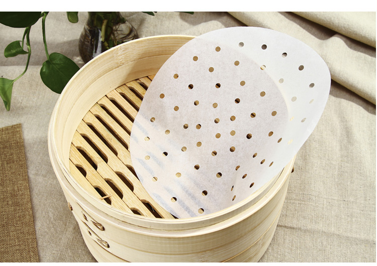 梵季(fanji) 100张 蒸笼纸一次性家用小笼包子馒头笼屉布蒸锅垫底圆形