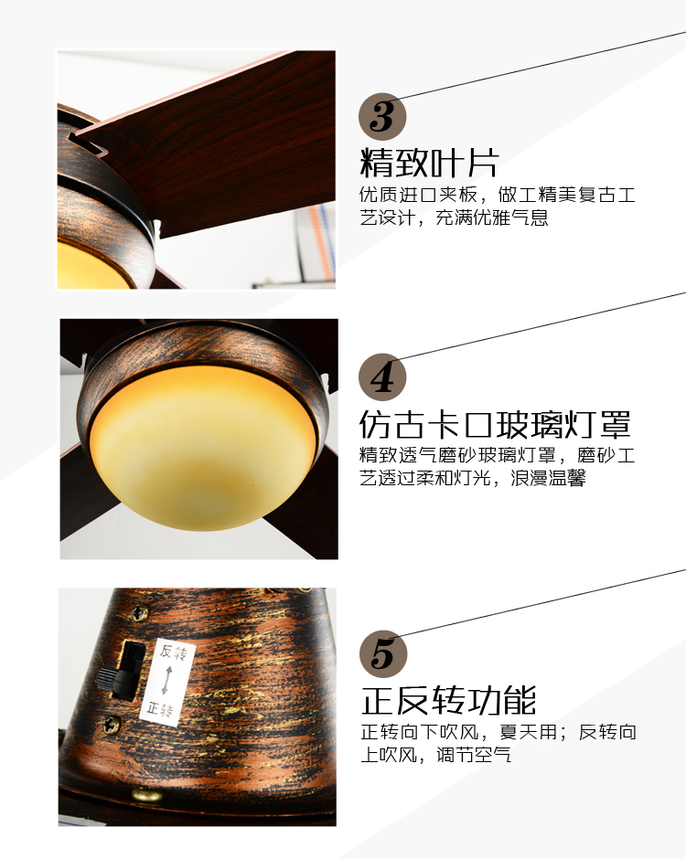 创康 LED工程吊扇灯节能无噪音简约自带壁控纯色风扇灯42寸48寸52寸多色可选SD115 115D-银色带LED灯 52寸遥控