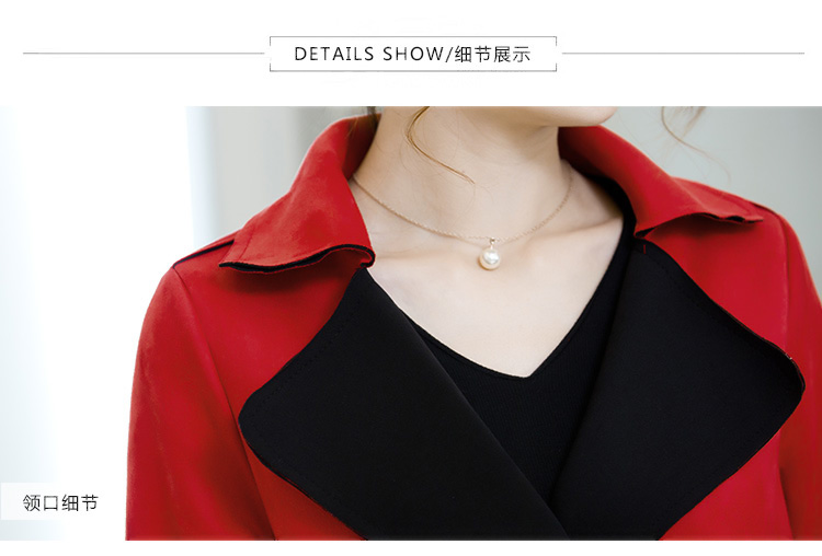 花亦慕2016秋冬装新款皮绒风衣外套女中长款大翻领大衣外套女FY202 绿色 S