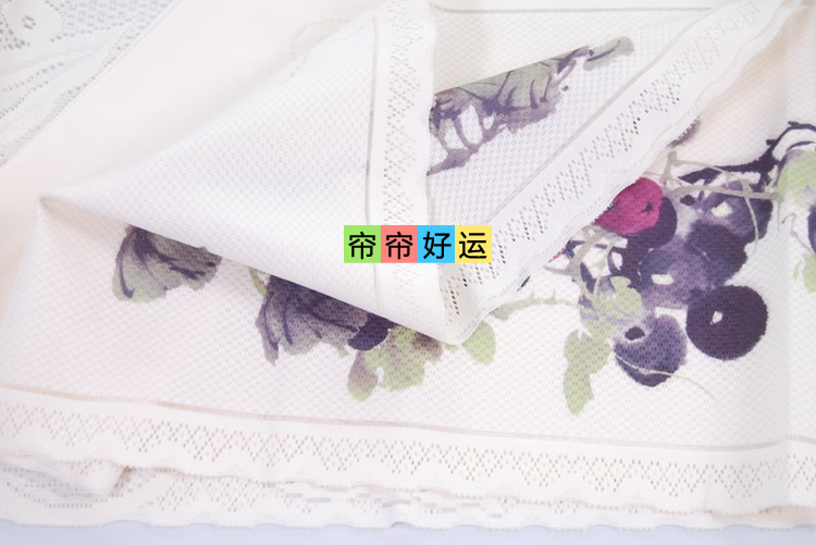 
                                        葡萄五谷丰登涤纶针织单面印花日式隔断风水门帘 送杆 85cm宽150cm高                